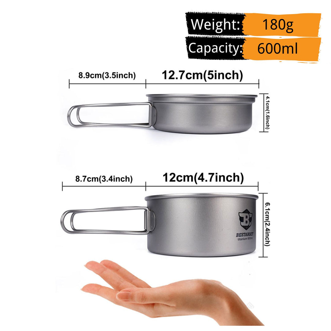 600ml Titan Topf & Pfanne