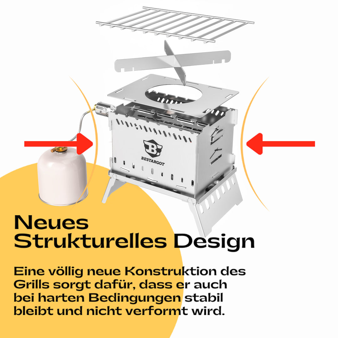 Hobo Kocher Pixel Gasgrill