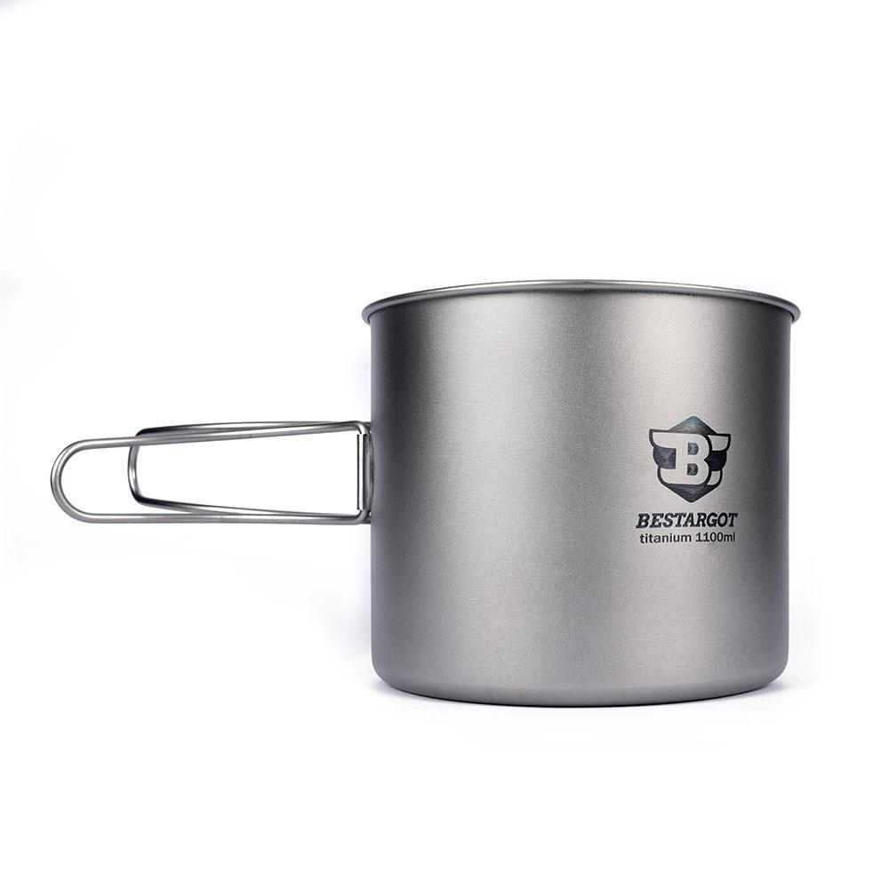 1100ML Pot with Pan Ti-Combo Set - Pot & Pan - BestargotCamp