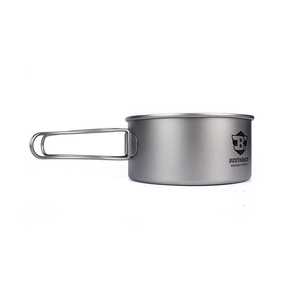 600ML Pot with Pan Ti-Combo Mini Set - Pot & Pan - BestargotCamp