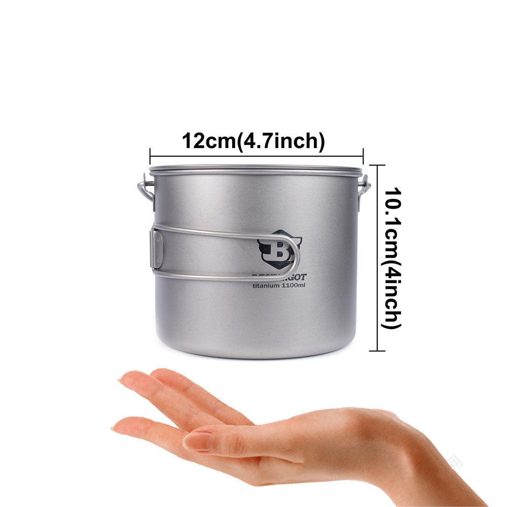 Titan 1100ml Topf mit Bügelgriff