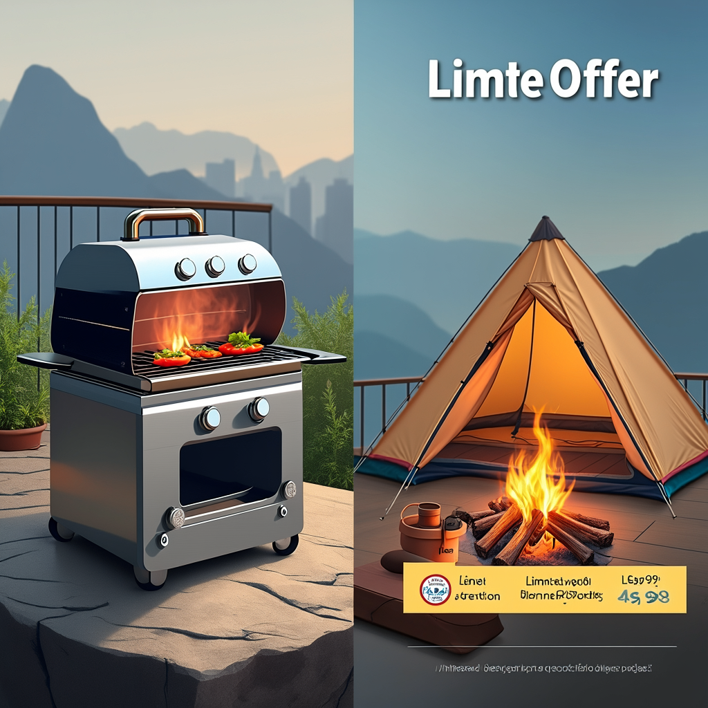 Bestargot Camping Gasgrill – Kompakte Grillpower für unterwegs