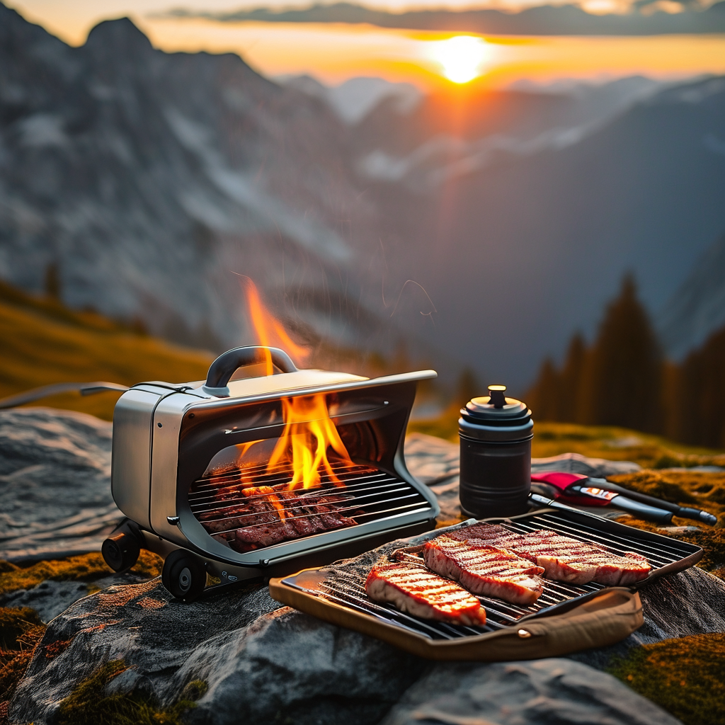 Kompakte Grills für moderne Outdoor-Küche - Camping GasGrill Hobo Kocher
