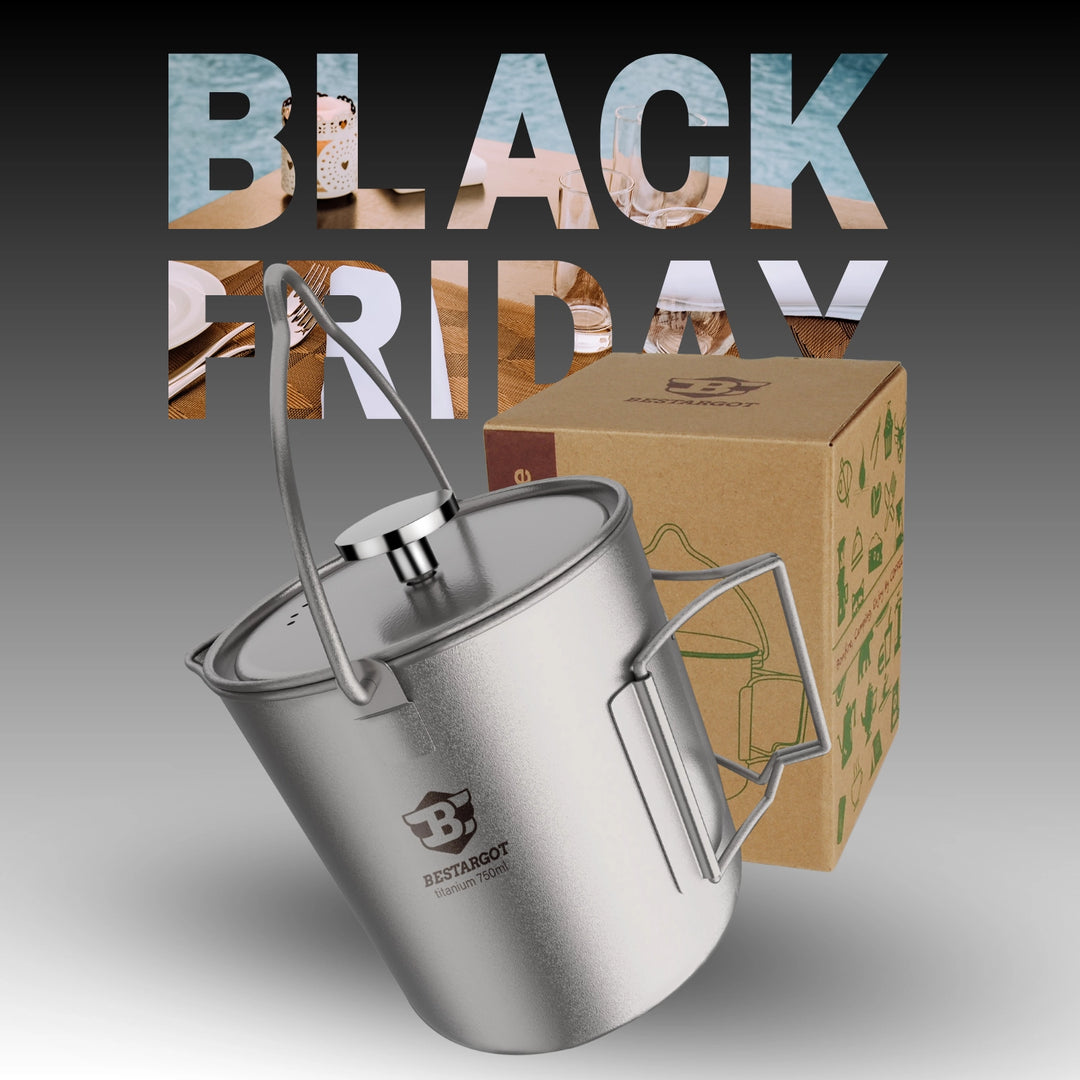 black friday Bestargot Titan French Press Camp Kaffe