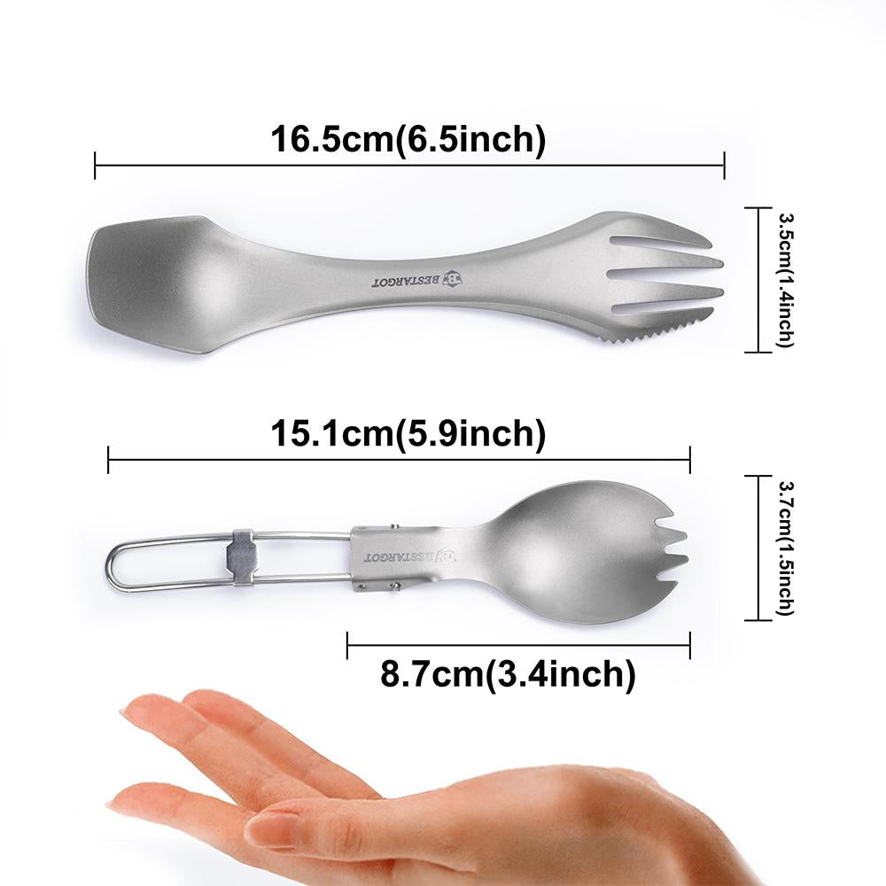 Bestargot Titanium 3In1 Spork and Spoon Set