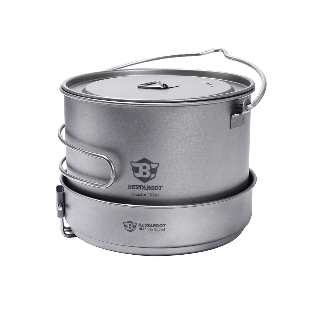 Camping Kochgeschirr Ti-Storm Set 1600ML Topf mit Pfanne