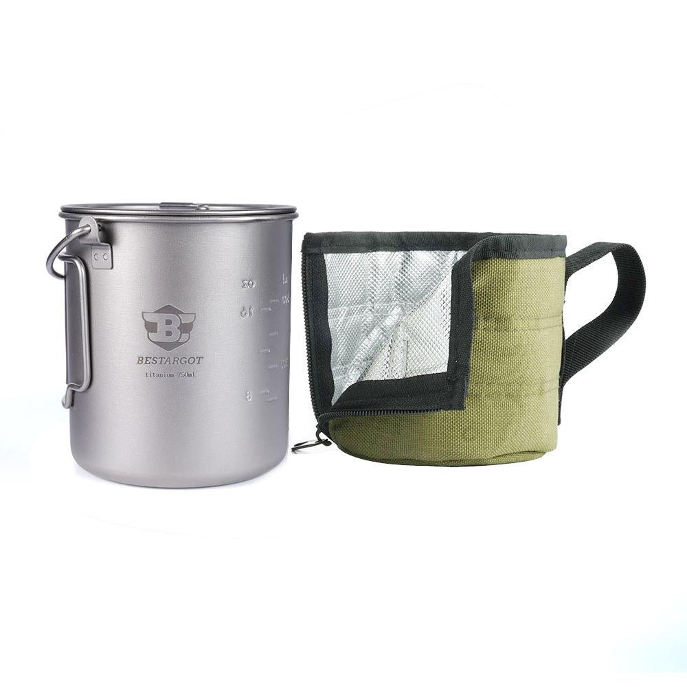 750ML Backpacker's Ti-Cup with Insulated Cup Carrier